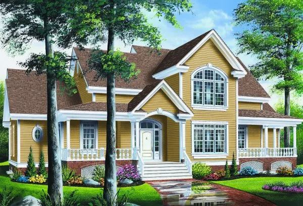 Full Rendering for House Plan #145162