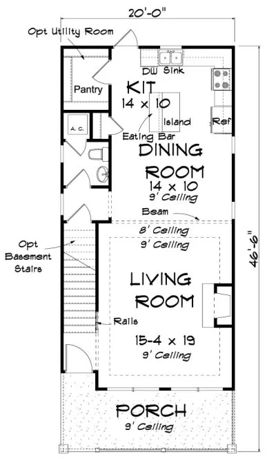 Main Floor Plan for House Plan #245651
