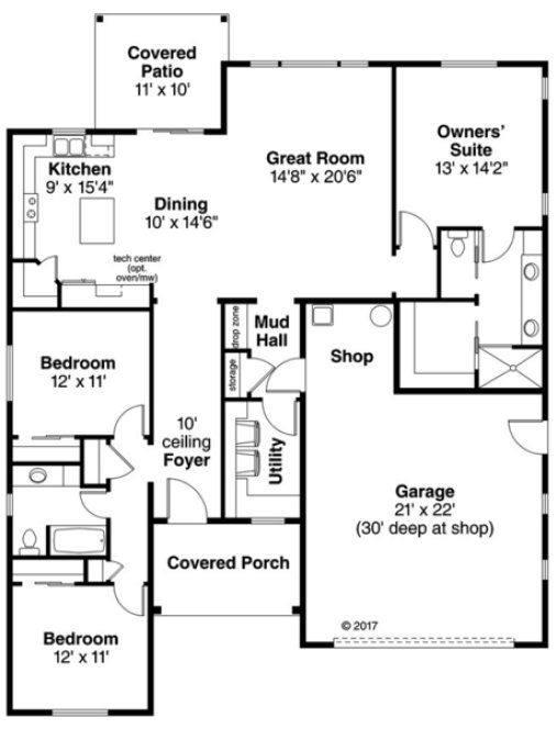 Main Floor Plan for House Plan #345671