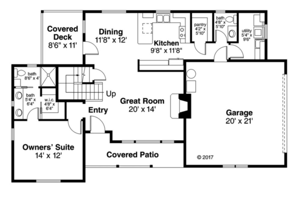 Main Floor Plan for House Plan #347351