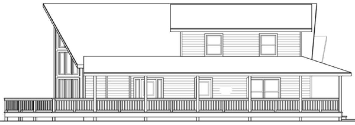 Left Elevation for House Plan #340602