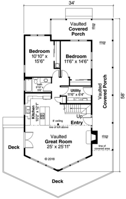 Main Floor Plan for House Plan #340602