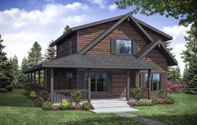 Full Rendering for House Plan #340602