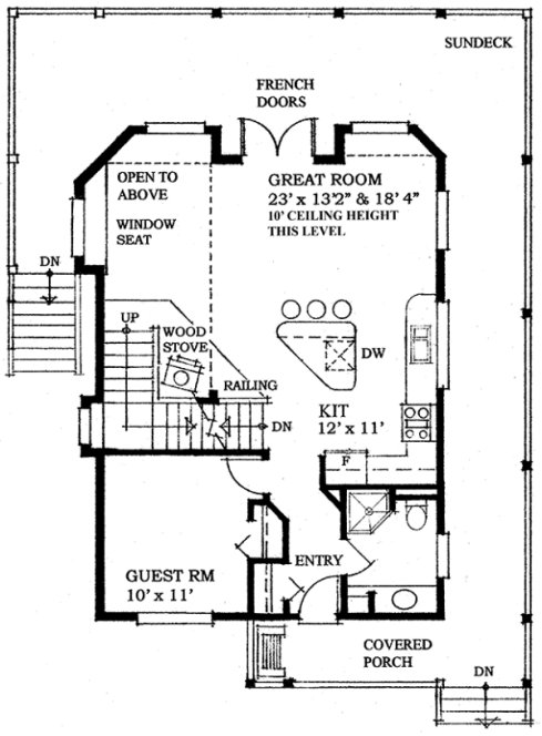 Main Floor Plan for House Plan #261731