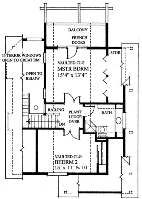 Second Floor Plan for House Plan #261731