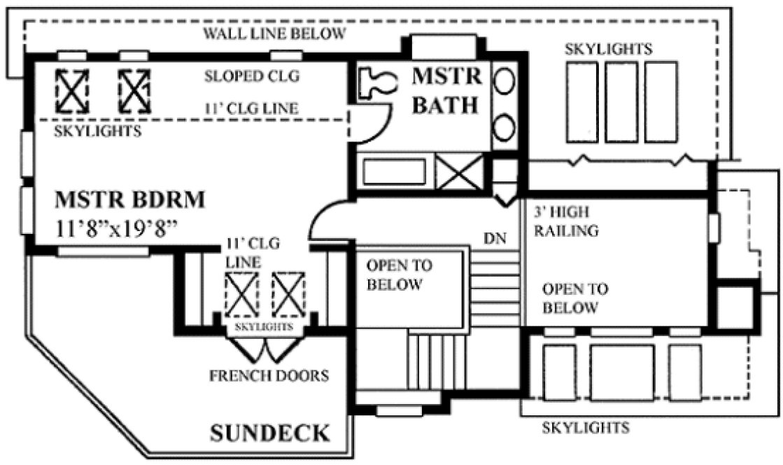 Second Floor Plan for House Plan #267141
