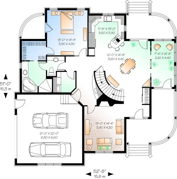 Main Floor Plan for House Plan #147162