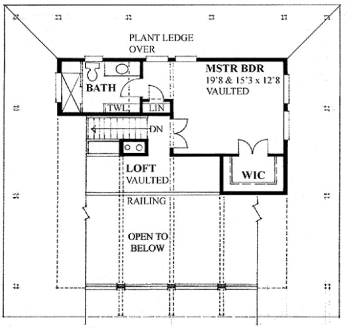 Second Floor Plan for House Plan #262342