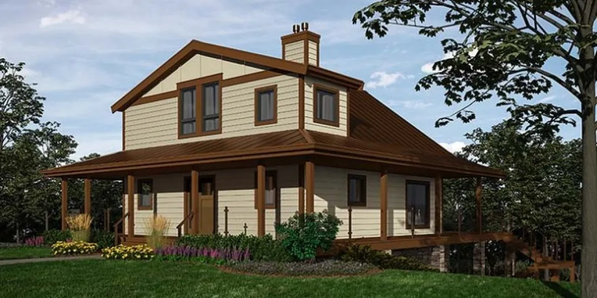 Full Rendering for House Plan #262342