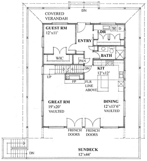 Main Floor Plan for House Plan #262613