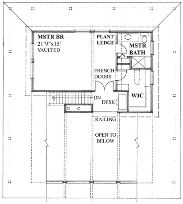 Second Floor Plan for House Plan #262613