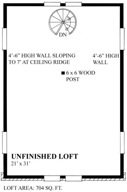 Second Floor Plan for House Plan #264070