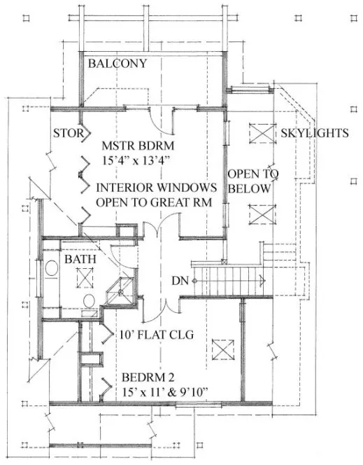 Second Floor Plan for House Plan #269831
