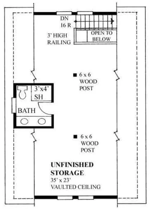 Second Floor Plan for House Plan #260061