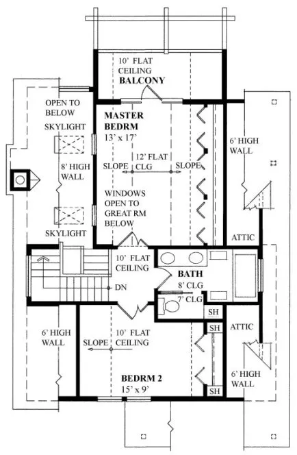 Second Floor Plan for House Plan #264761