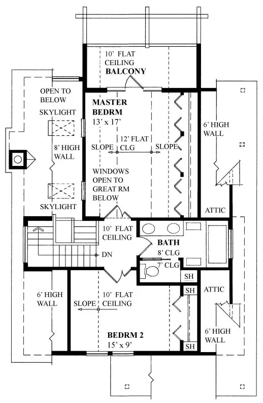 Second Floor Plan for House Plan #264761
