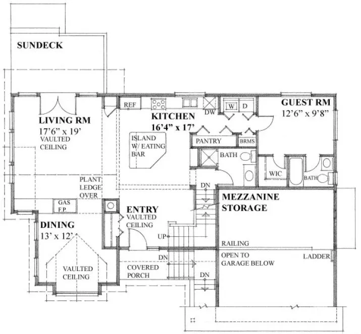 Main Floor Plan for House Plan #266212