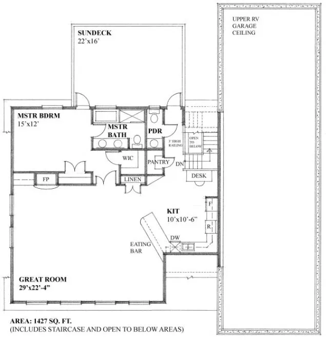 Second Floor Plan for House Plan #267614