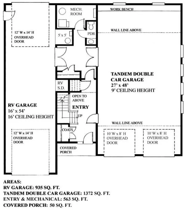 Main Floor Plan for House Plan #268681