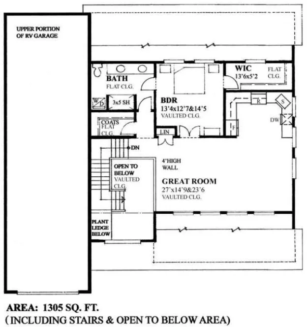 Second Floor Plan for House Plan #268681