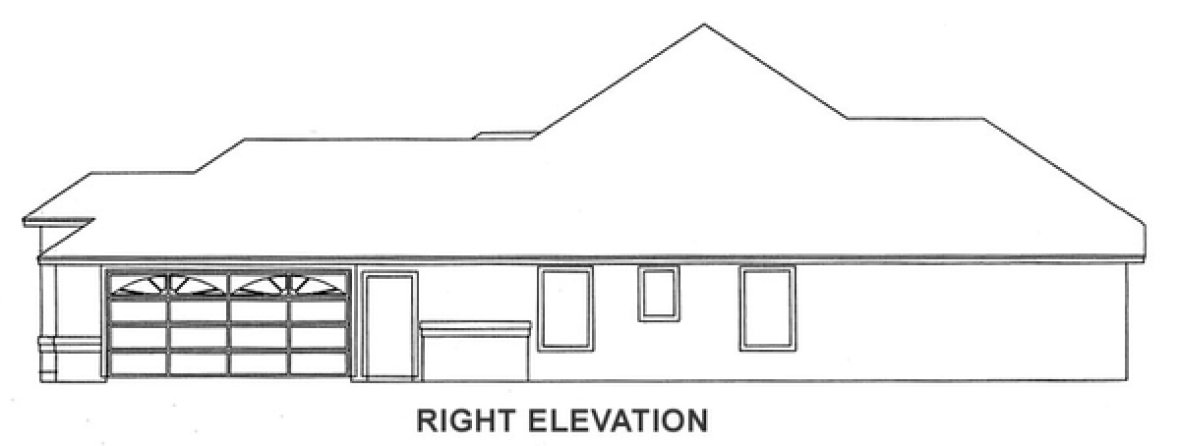 Right Elevation for House Plan #869042