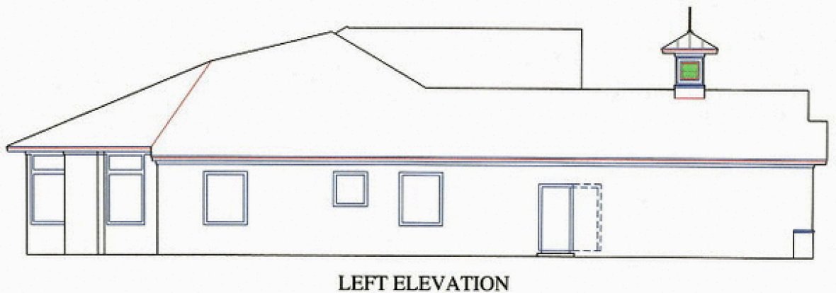 Left Elevation for House Plan #864562
