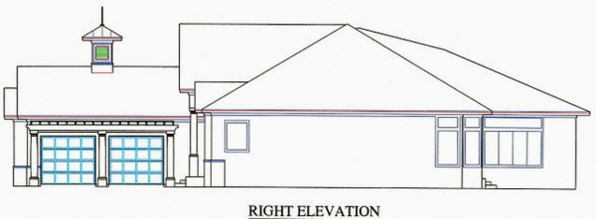 Right Elevation for House Plan #864562
