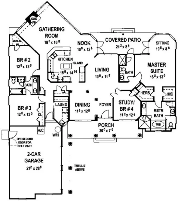 Main Floor Plan for House Plan #864562