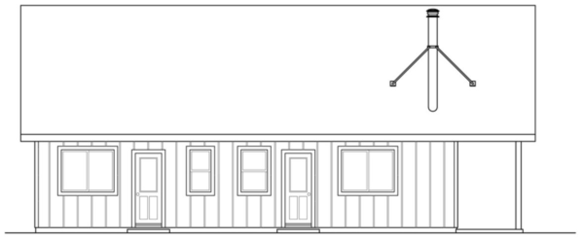 Left Elevation for House Plan #346071