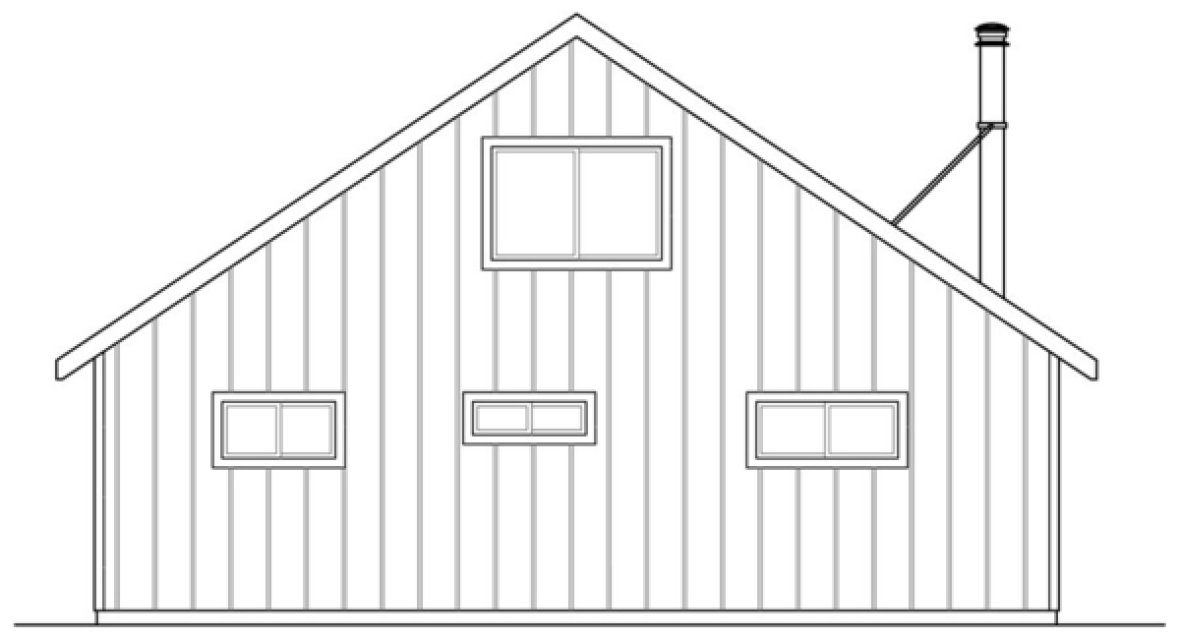Rear Elevation for House Plan #346071