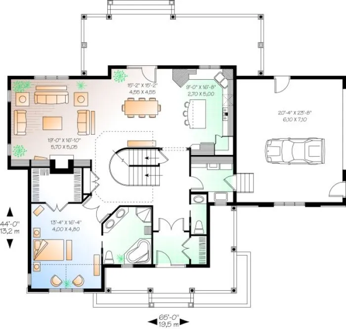 Main Floor Plan for House Plan #145462