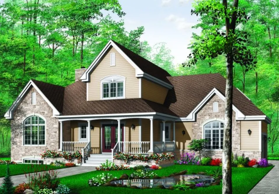 Full Rendering for House Plan #145462
