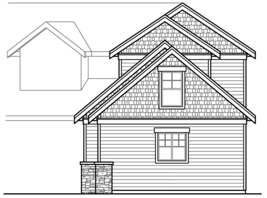 Right Elevation for House Plan #346133