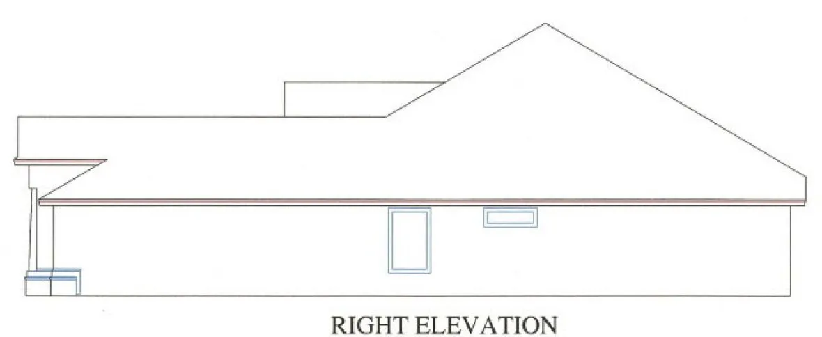 Right Elevation for House Plan #864871