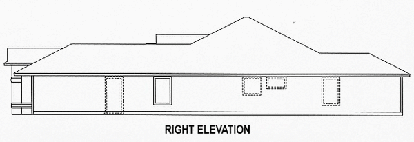 Right Elevation for House Plan #866791
