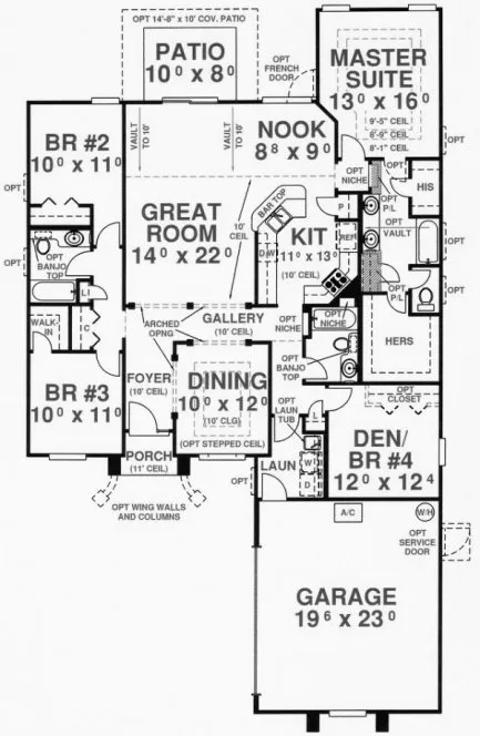 Main Floor Plan for House Plan #866791