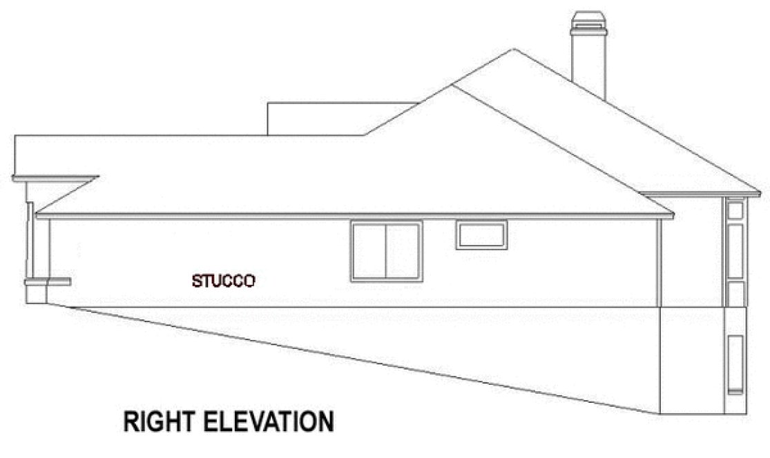 Right Elevation for House Plan #866523
