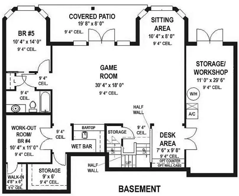 Basement Plan for House Plan #866523