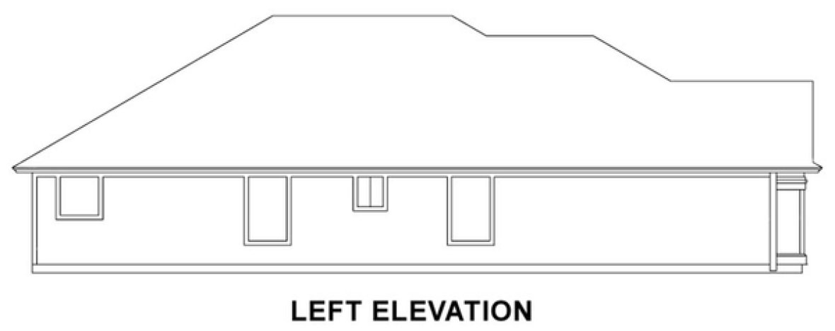 Left Elevation for House Plan #869041