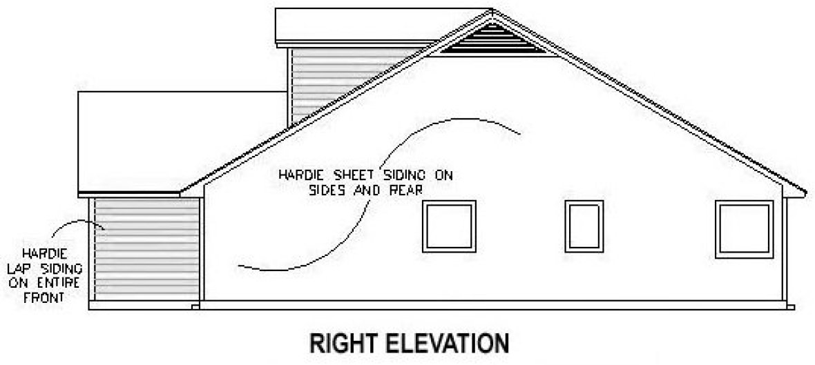 Right Elevation for House Plan #868141