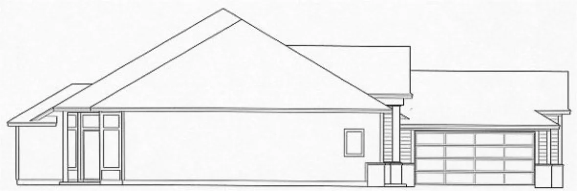 Left Elevation for House Plan #865422