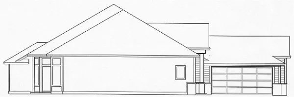 Left Elevation for House Plan #865422