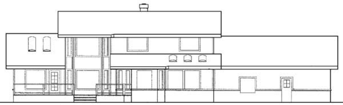 Rear Elevation for House Plan #168033