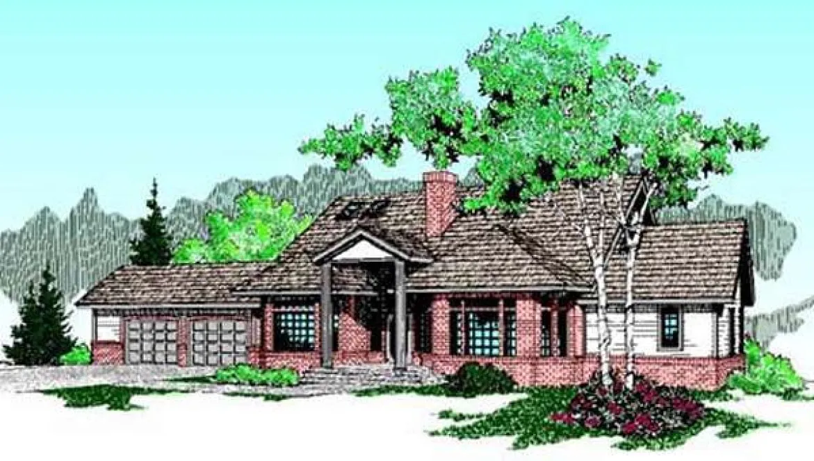 Full Rendering for House Plan #168033