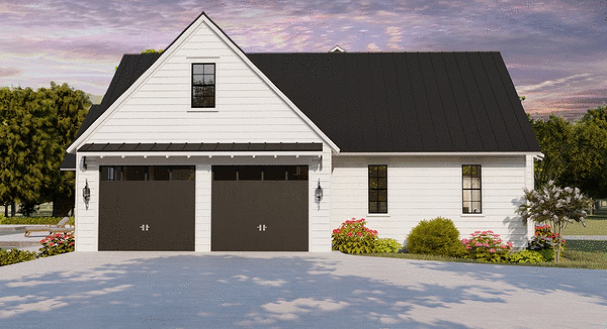 Left Elevation for House Plan #870842