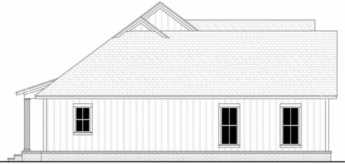 Left Elevation for House Plan #306071