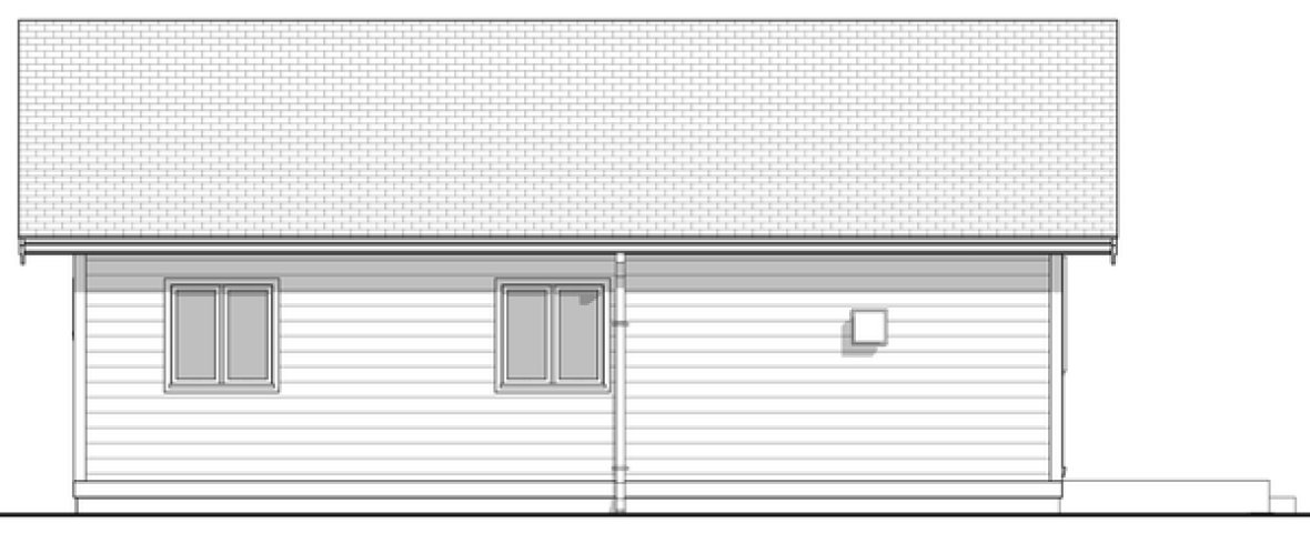 Left Elevation for House Plan #590093