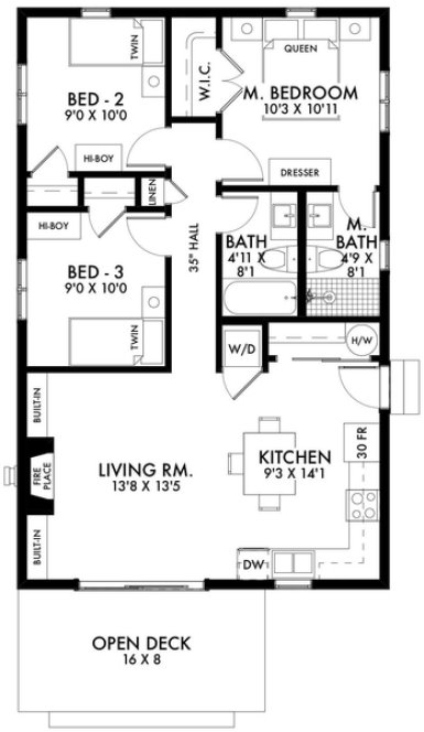 Main Floor Plan for House Plan #590093