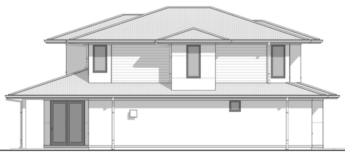 Left Elevation for House Plan #594032