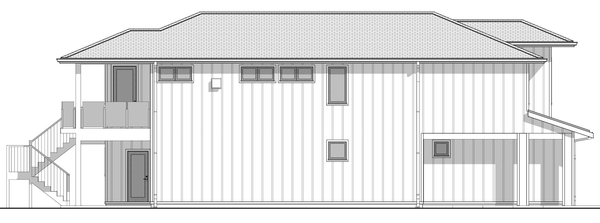 Left Elevation for House Plan #590912